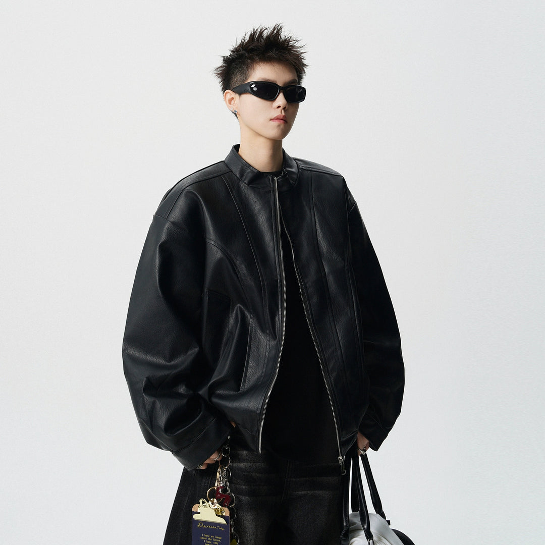 Leather Deconstructed Motorcycle Jacket