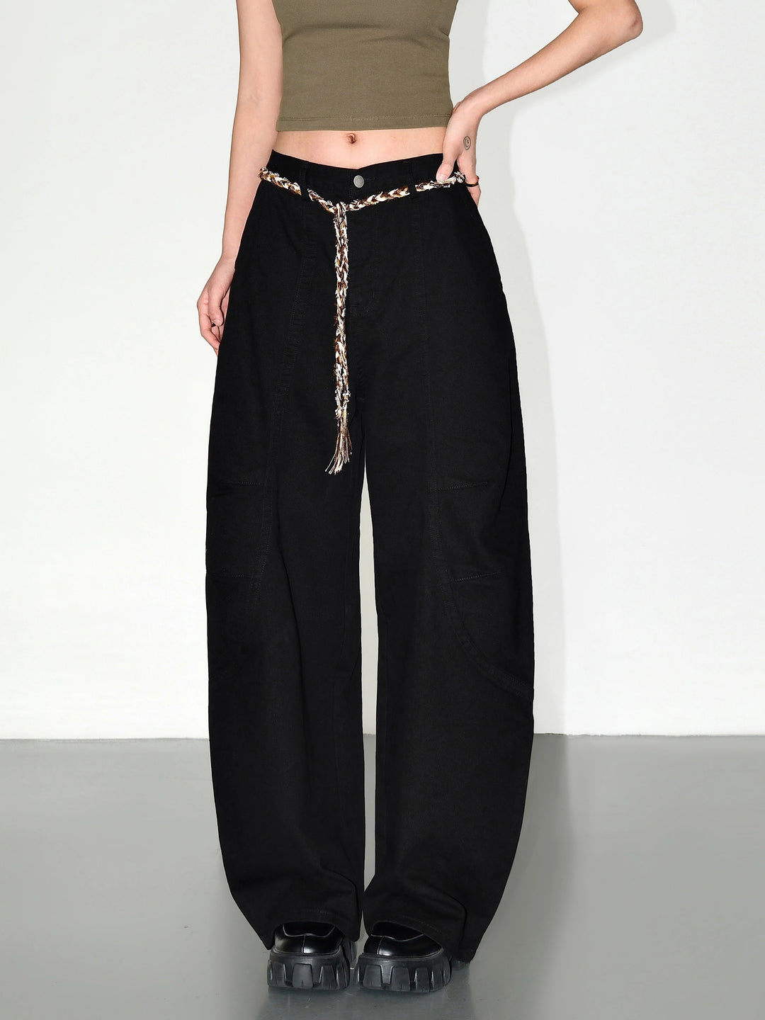 Loose Wide-Leg Workwear Jeans