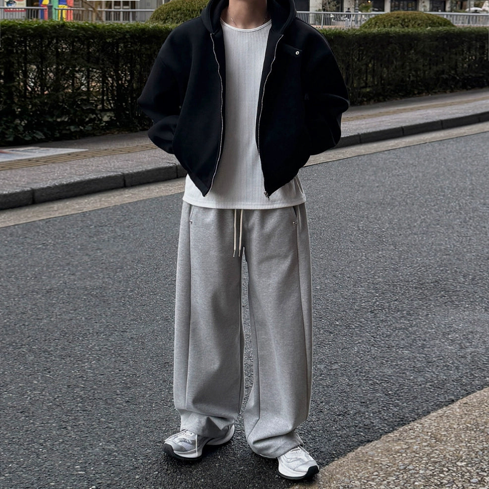 Mikina s kapucí a volným střihem na zip 