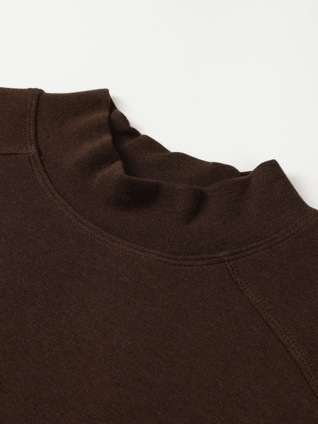 Basis Lange Mouw Mock Neck T-Shirt 