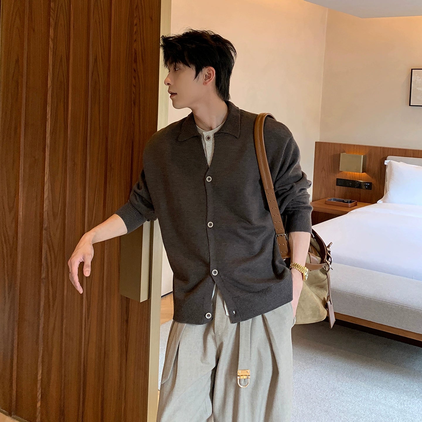 Button Front Knit Cardigan