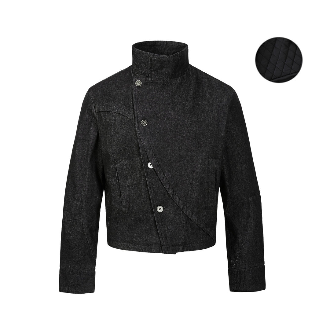 Stand Collar Denim Jacket