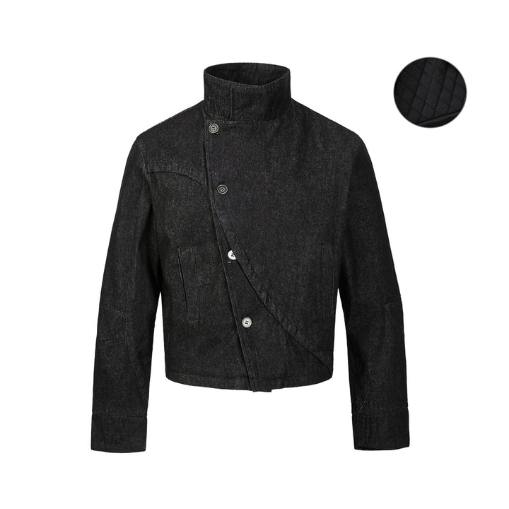 Stand Collar Denim Jacket