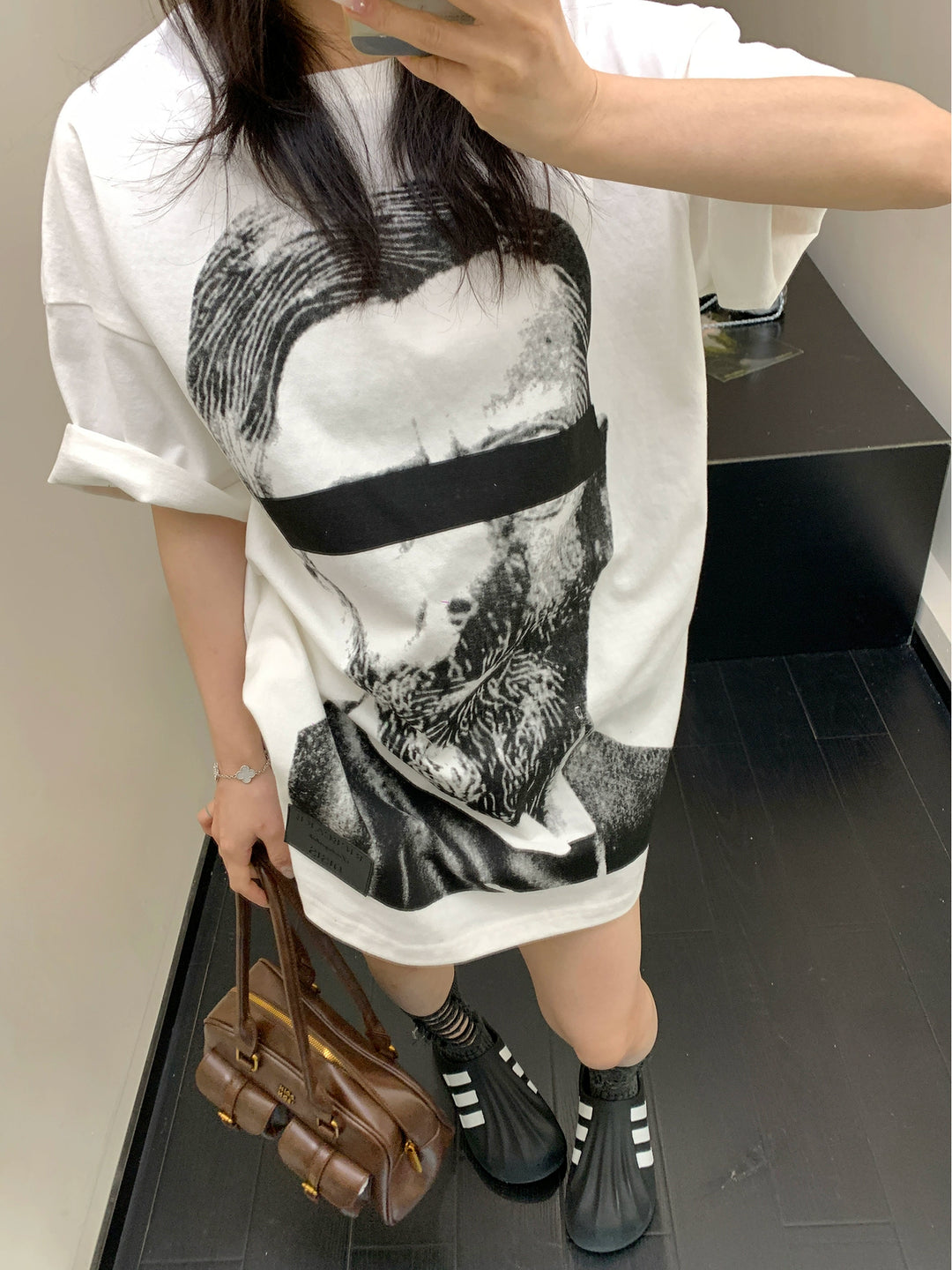 Oversized Sketch Portrait T-shirt