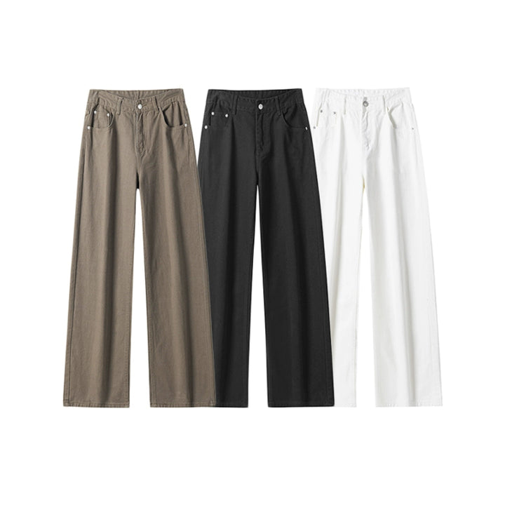 Jeans pantalons droits amples de travail rétro 