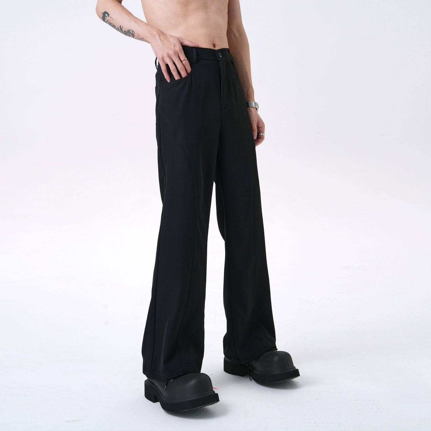 Flared Retro Casual Suit Pants