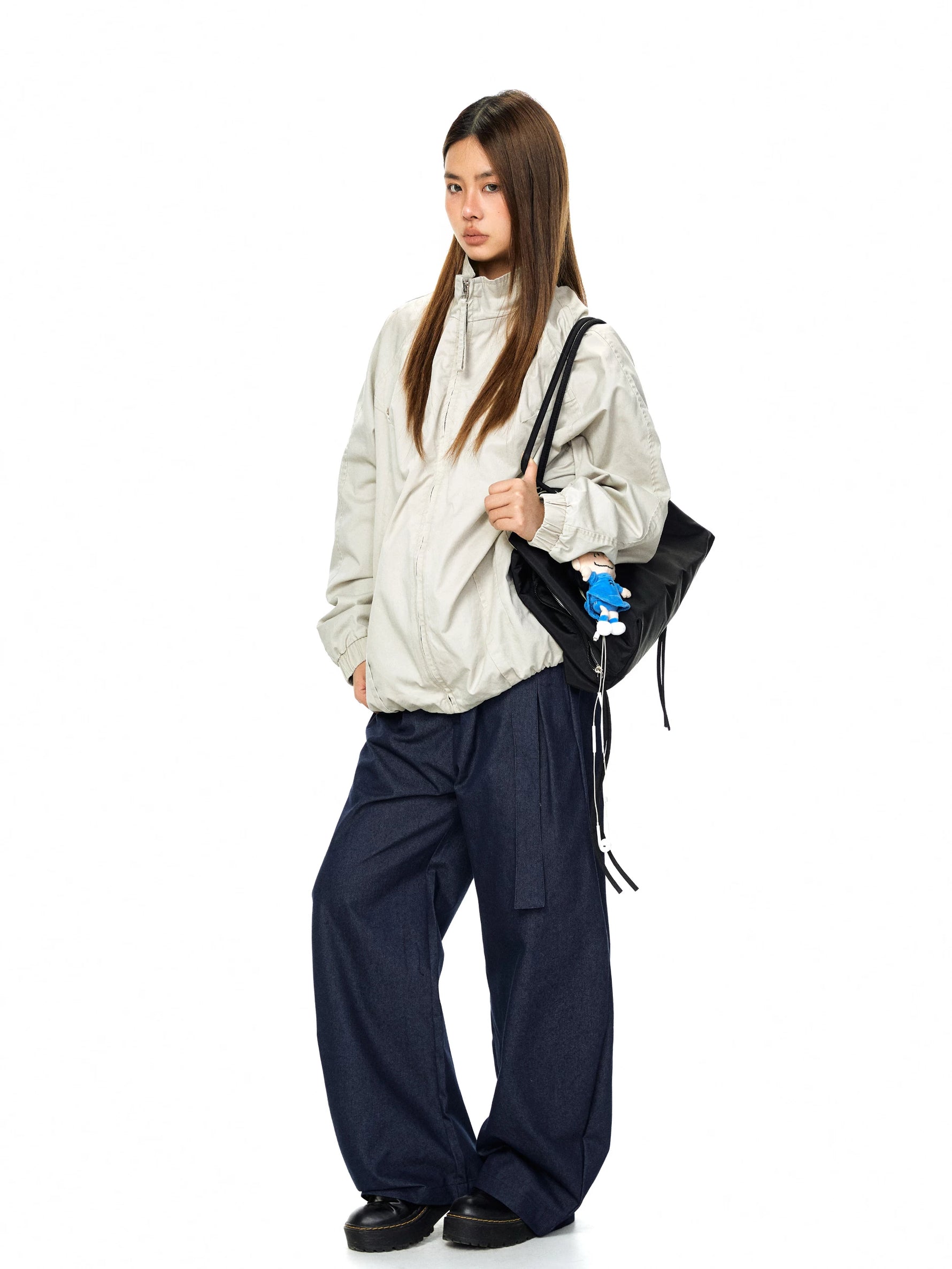 Wide-Leg Belted Pleated Waist Pants 4