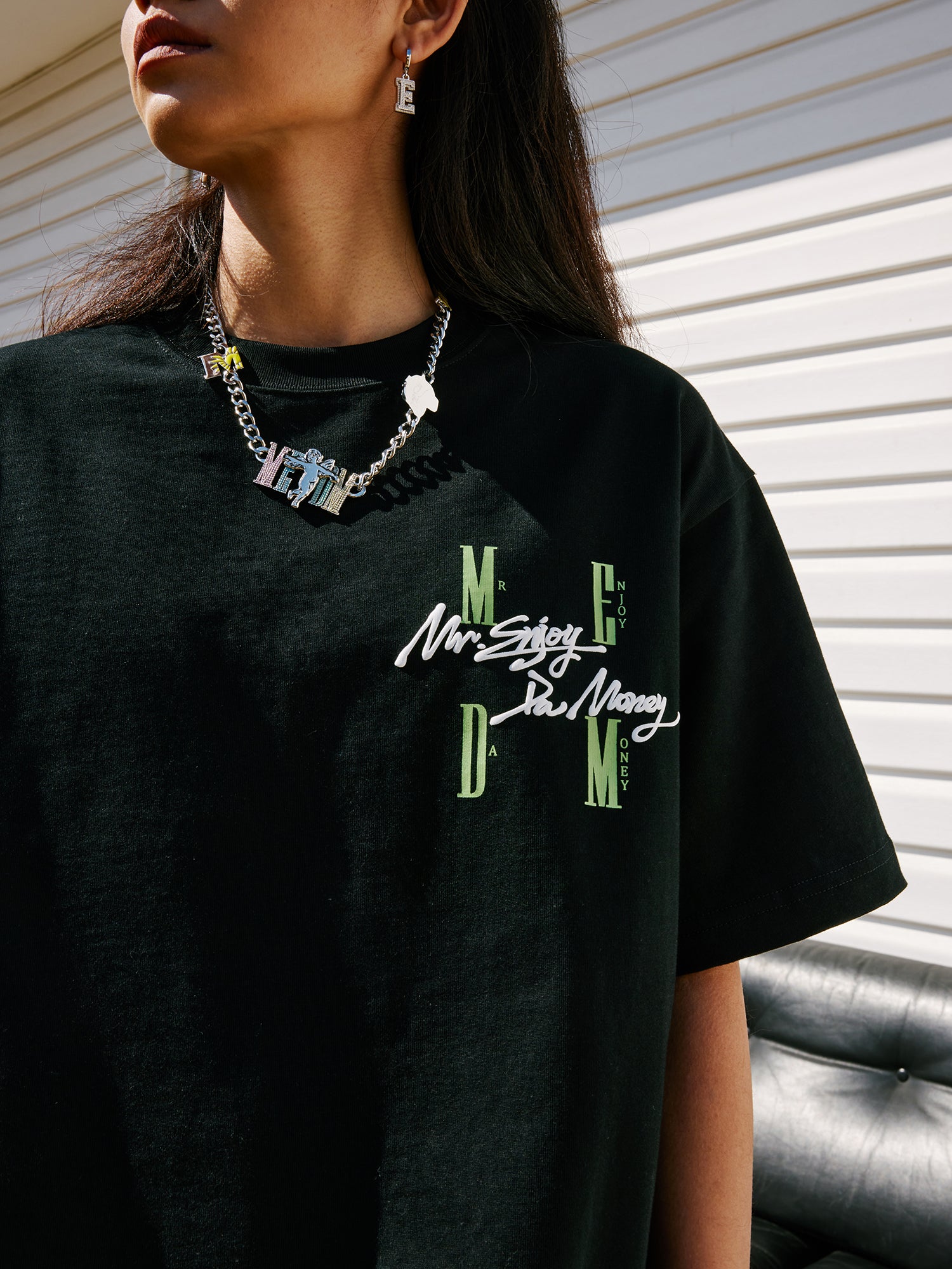 Foam Print Short Sleeve Casual T-shirt