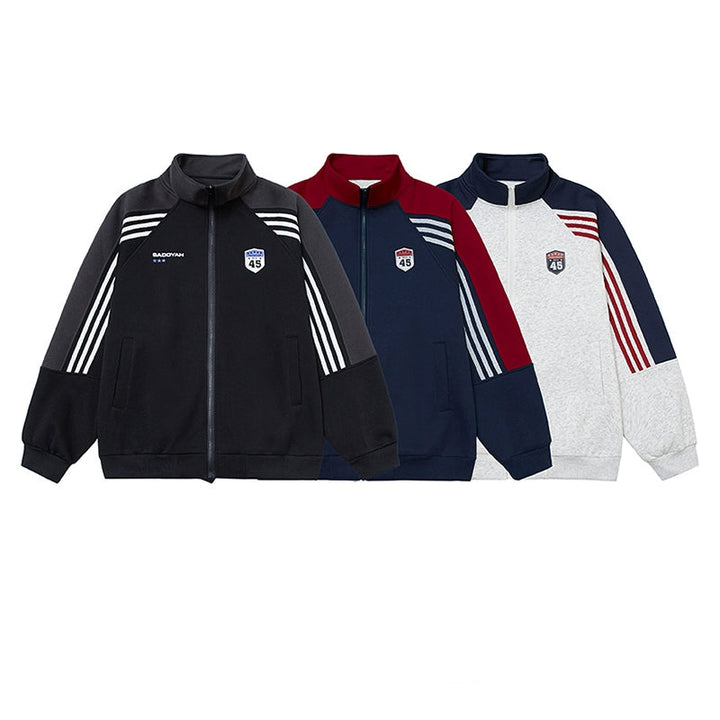 Veste de sport à col montant à manches raglan 