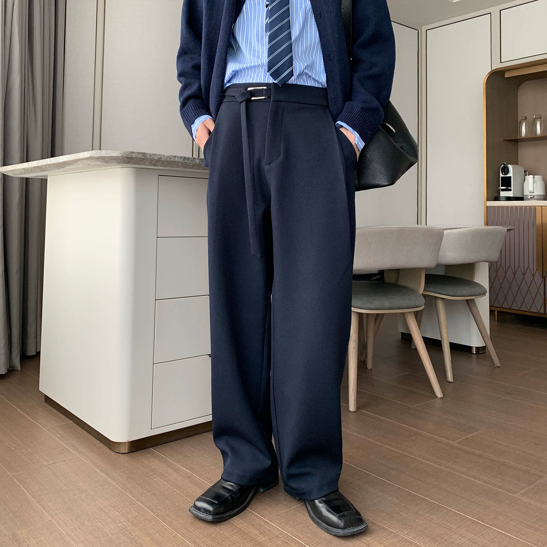 Loose Fit Wide-Leg Straight Pants