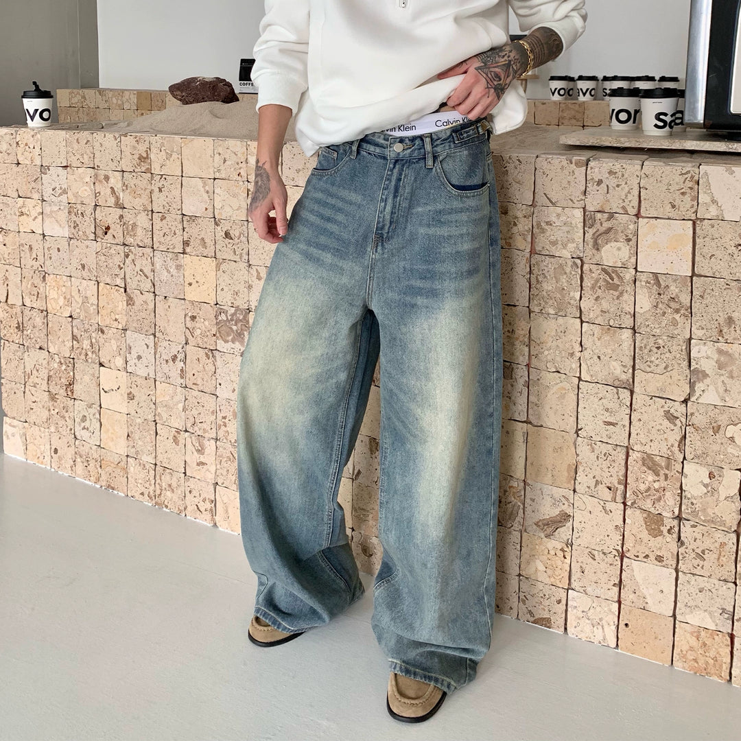 Washed Loose Fit Mopping Pants