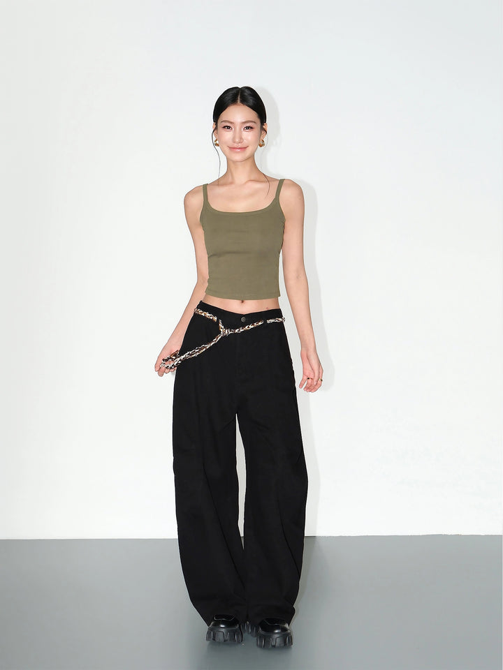 Loose Wide-Leg Workwear Jeans