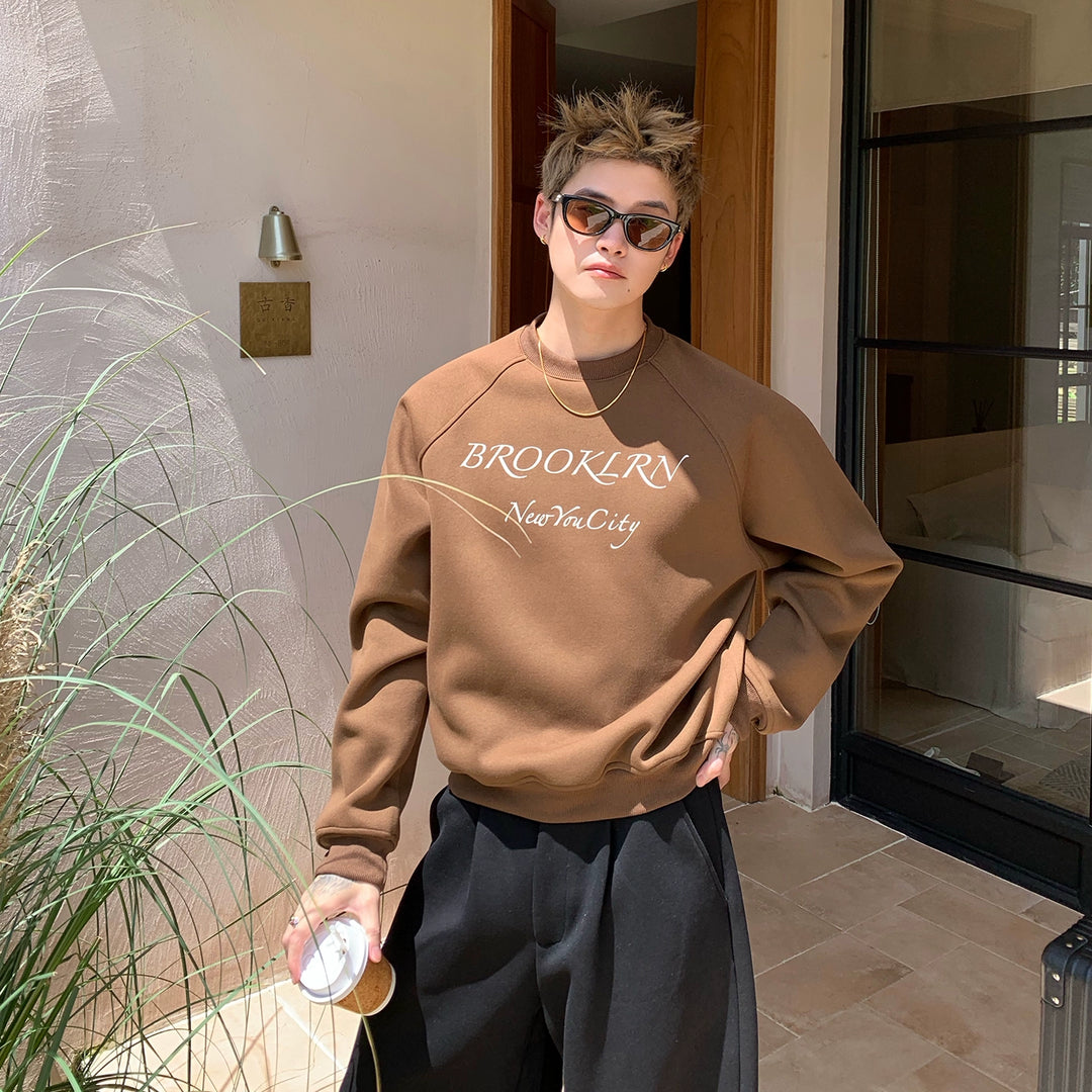 Letter Print Raglan Sleeve Sweatshirt