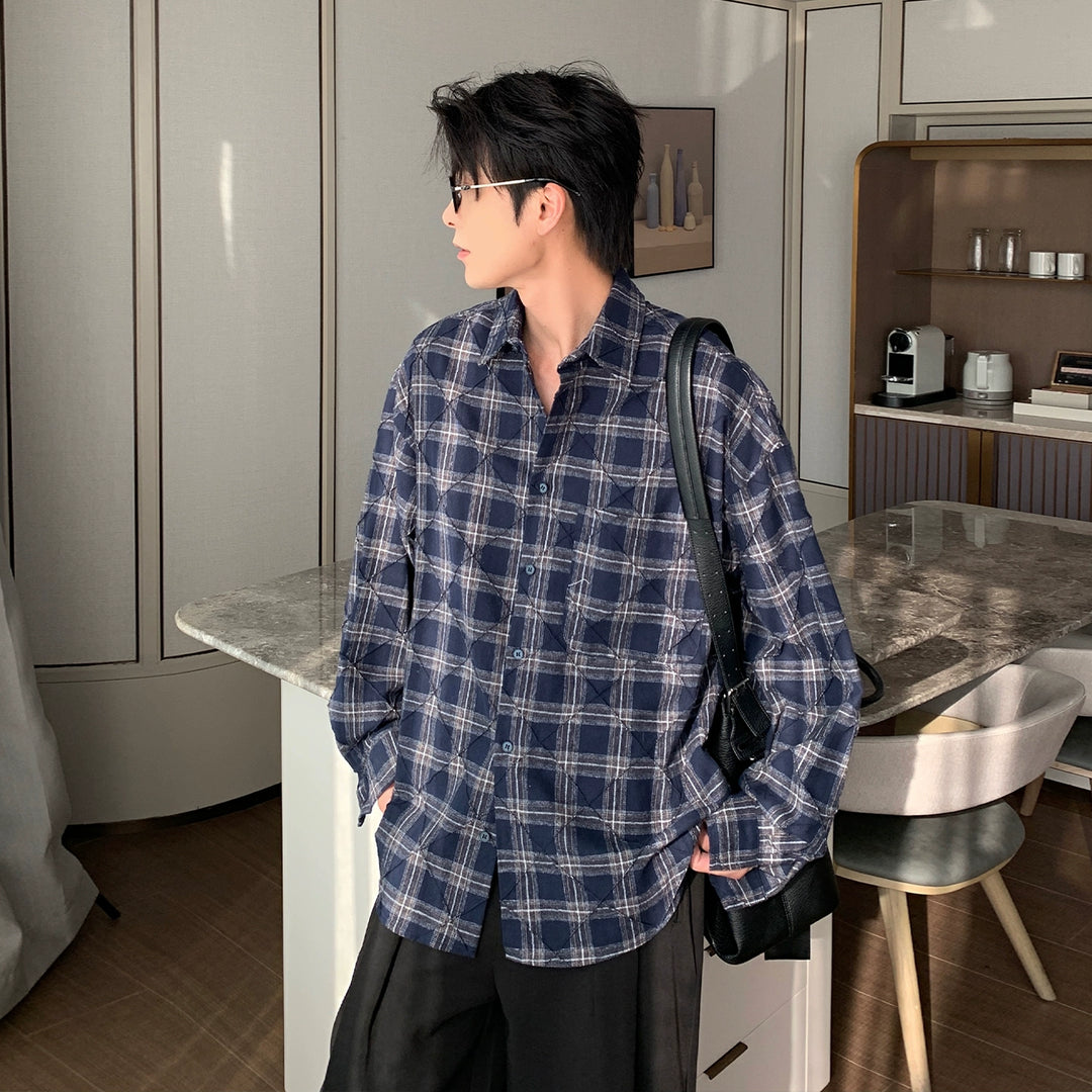 Plaid Long Sleeve Cotton Casual Shirt