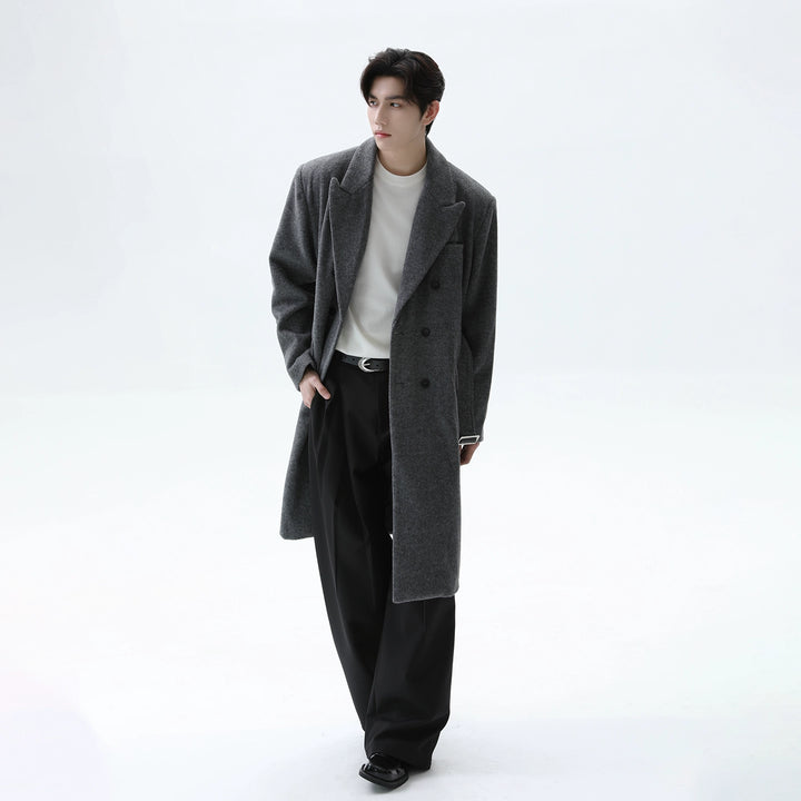 Oversized Wool Long Trench