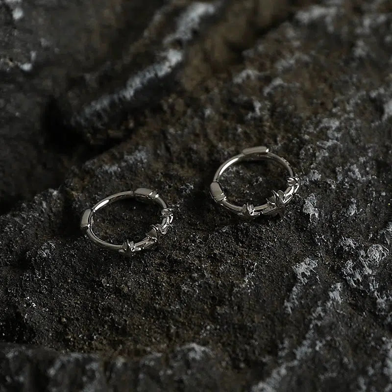 Octagonal Star Hoop Earrings