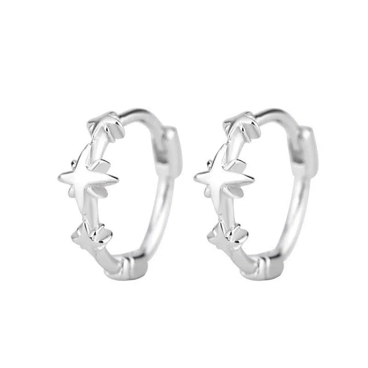 Octagonal Star Hoop Earrings