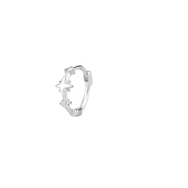 Octagonal Star Hoop Earrings