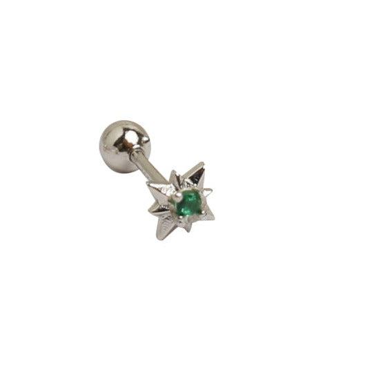 Octagonal Star Zircon Stud Earrings