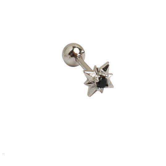 Octagonal Star Zircon Stud Earrings