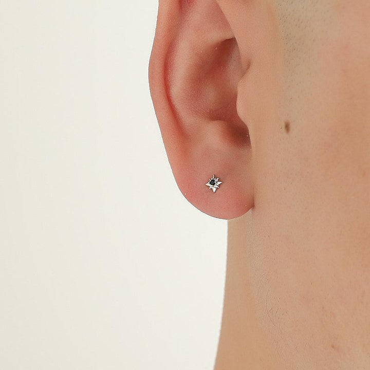 Octagonal Star Zircon Stud Earrings