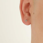Octagonal Star Zircon Stud Earrings