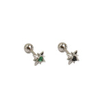 Octagonal Star Zircon Stud Earrings