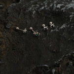 Octagonal Star Zircon Stud Earrings