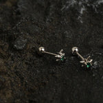 Octagonal Star Zircon Stud Earrings