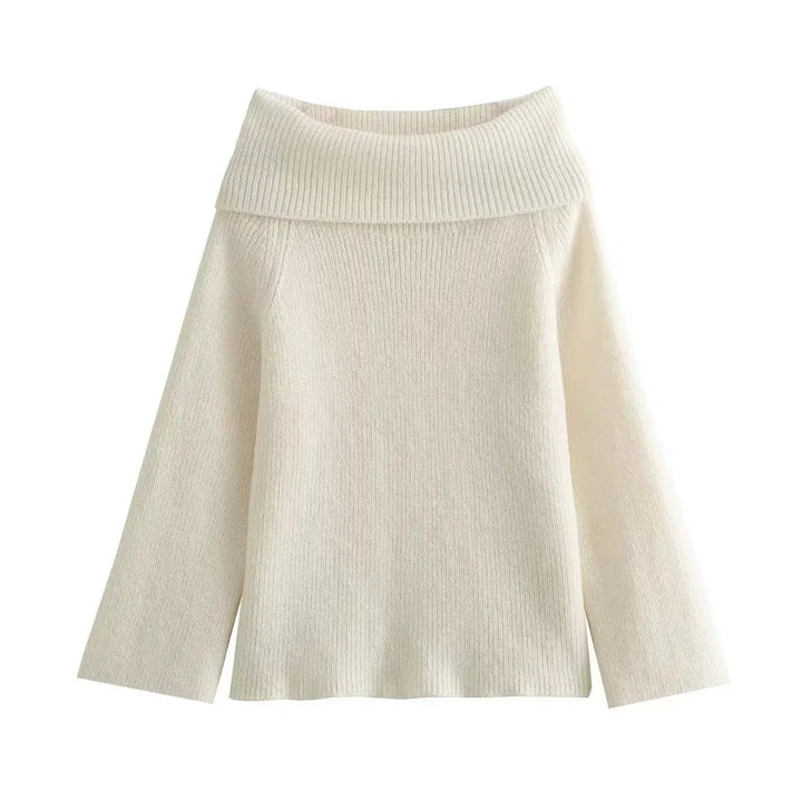 Off-Shoulder Knit Sweater