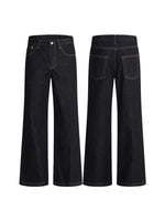 Wide Leg Raw Denim Jeans Pants 2