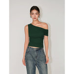 One-Shoulder Slim Fit T-shirt