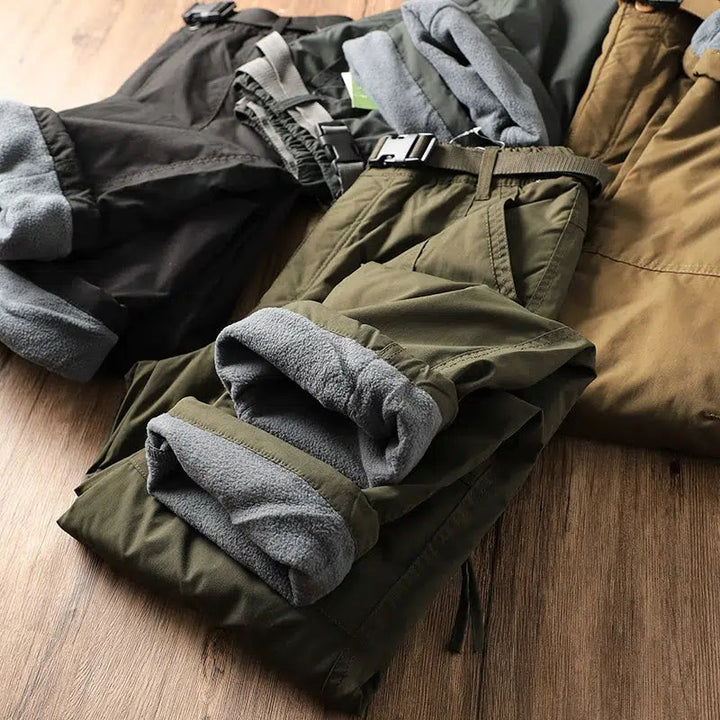 Outdoor Waterproof Thickened Plush Pants