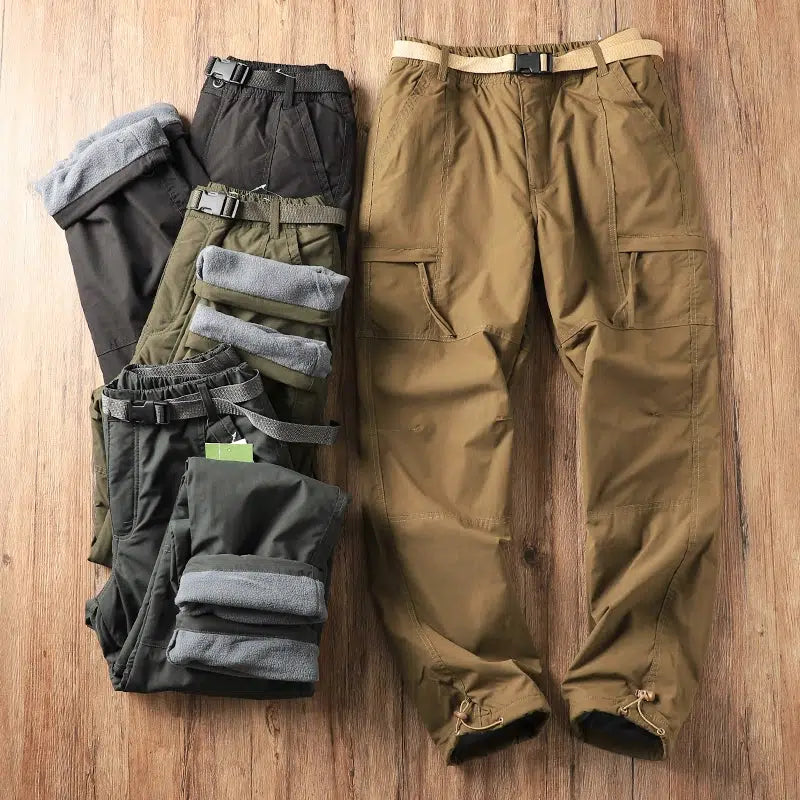 Outdoor Waterproof Thickened Plush Pants