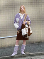 Fluffy Cat Embroidered Faux Fur Tote Bag 5