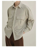 Oversize Button-down Shirt with Pockets