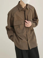 Oversize Button-down Shirt with Pockets