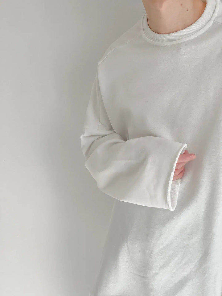Oversize Curled Long-sleeved Shirt