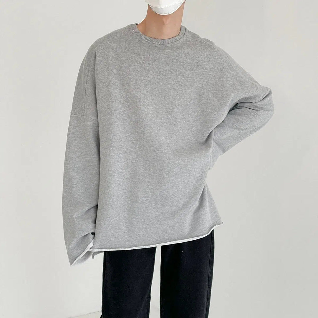 Oversize Curled Long-sleeved Shirt