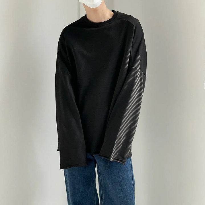 Oversize Curled Long-sleeved Shirt