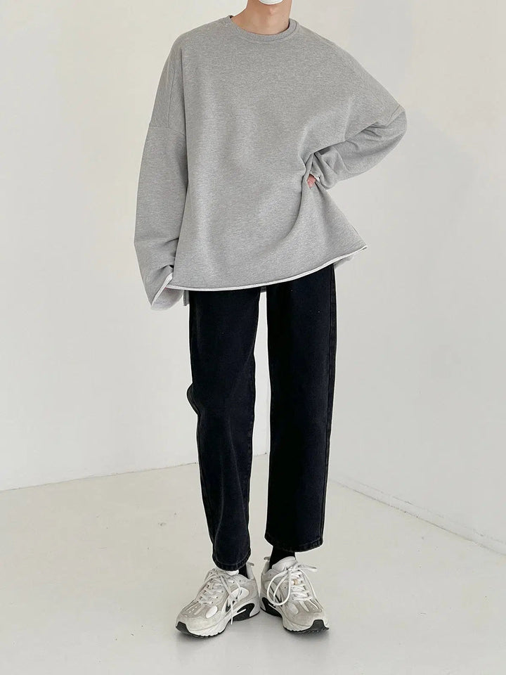 Oversize Curled Long-sleeved Shirt