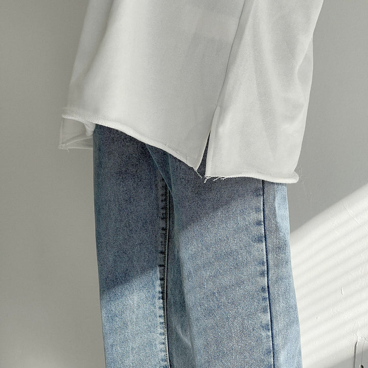 Oversize Curled Long-sleeved Shirt