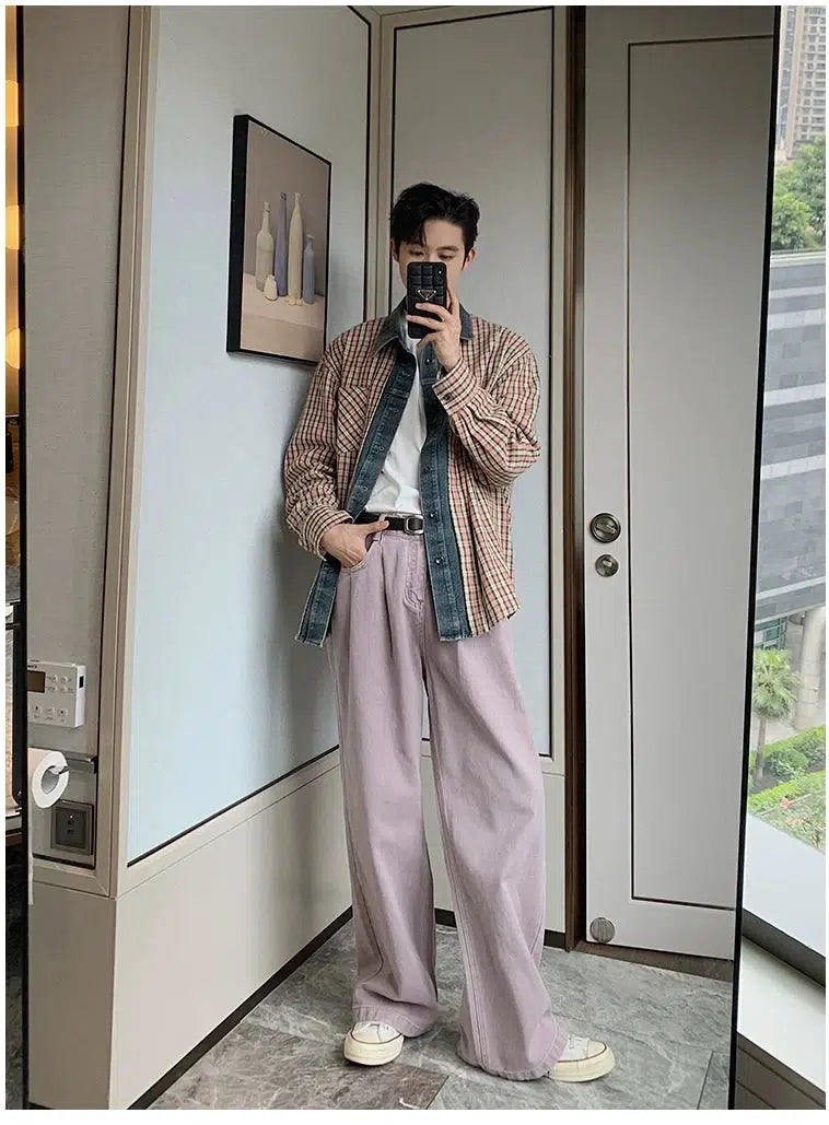 Oversize Wide-Leg Straight Jeans