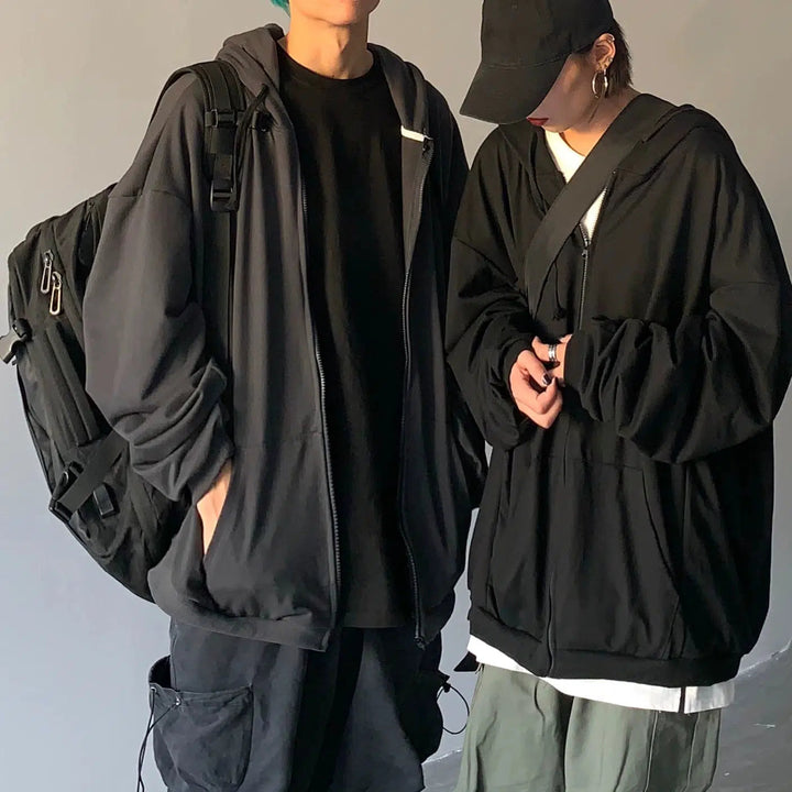 Oversized Booded Sweatshirt Jacket