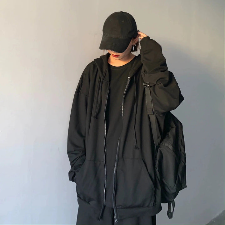 Oversized Booded Sweatshirt Jacket