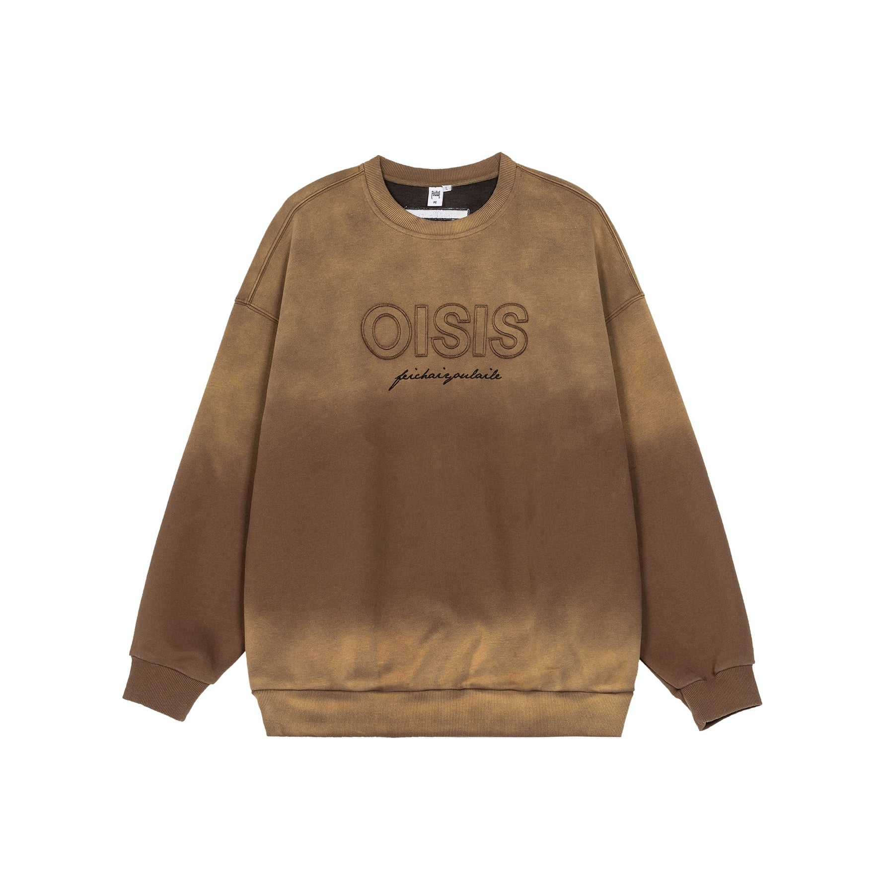 Oversized Crew Neck Gradient Sweatshirt