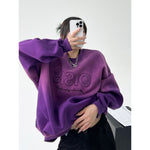 Oversized Crew Neck Gradient Sweatshirt