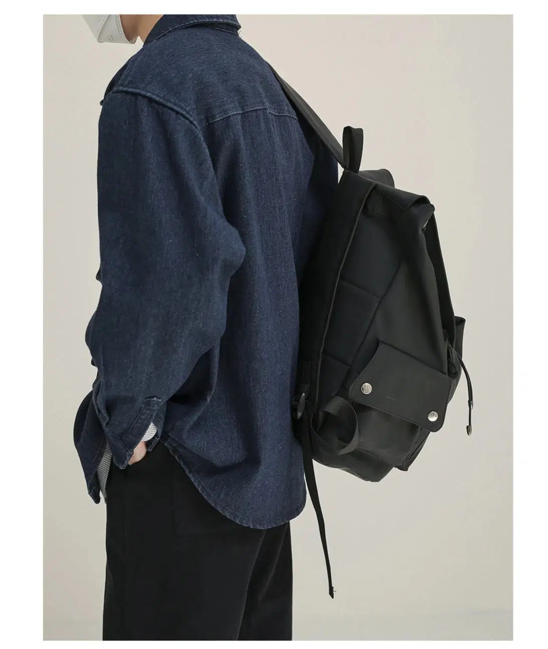 Oversized Dark Blue Denim Shirt