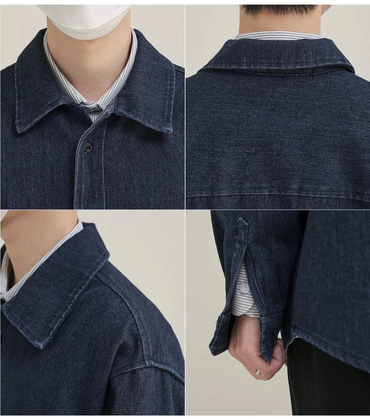 Oversized Dark Blue Denim Shirt