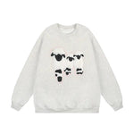 Oversized Fit Graphic Sheep Sweatshirt